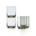 NEW LENOX Smoky Grey Clear Stemless Lowball Juice Glass Drink Wear Glasses Set 4