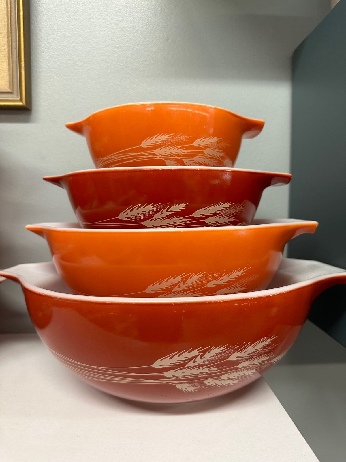 Vintage Pyrex Autumn Harvest Cinderella Mixing Bowls
