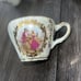 Victorian, gold trimmed, antique like, mini coffee cups with saucer plates