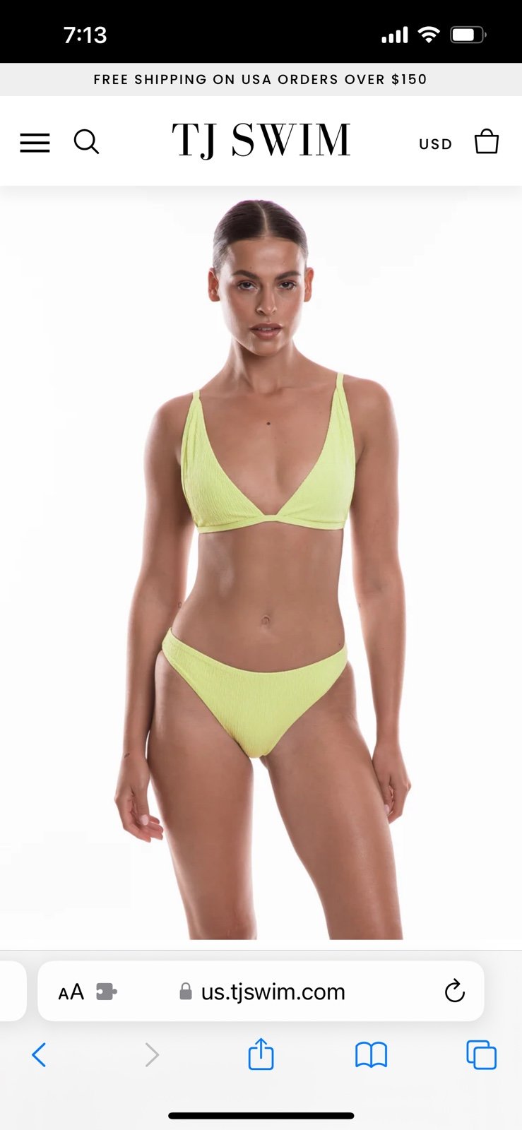 TJ Swim Bikini Swimsuit Top and Bottom