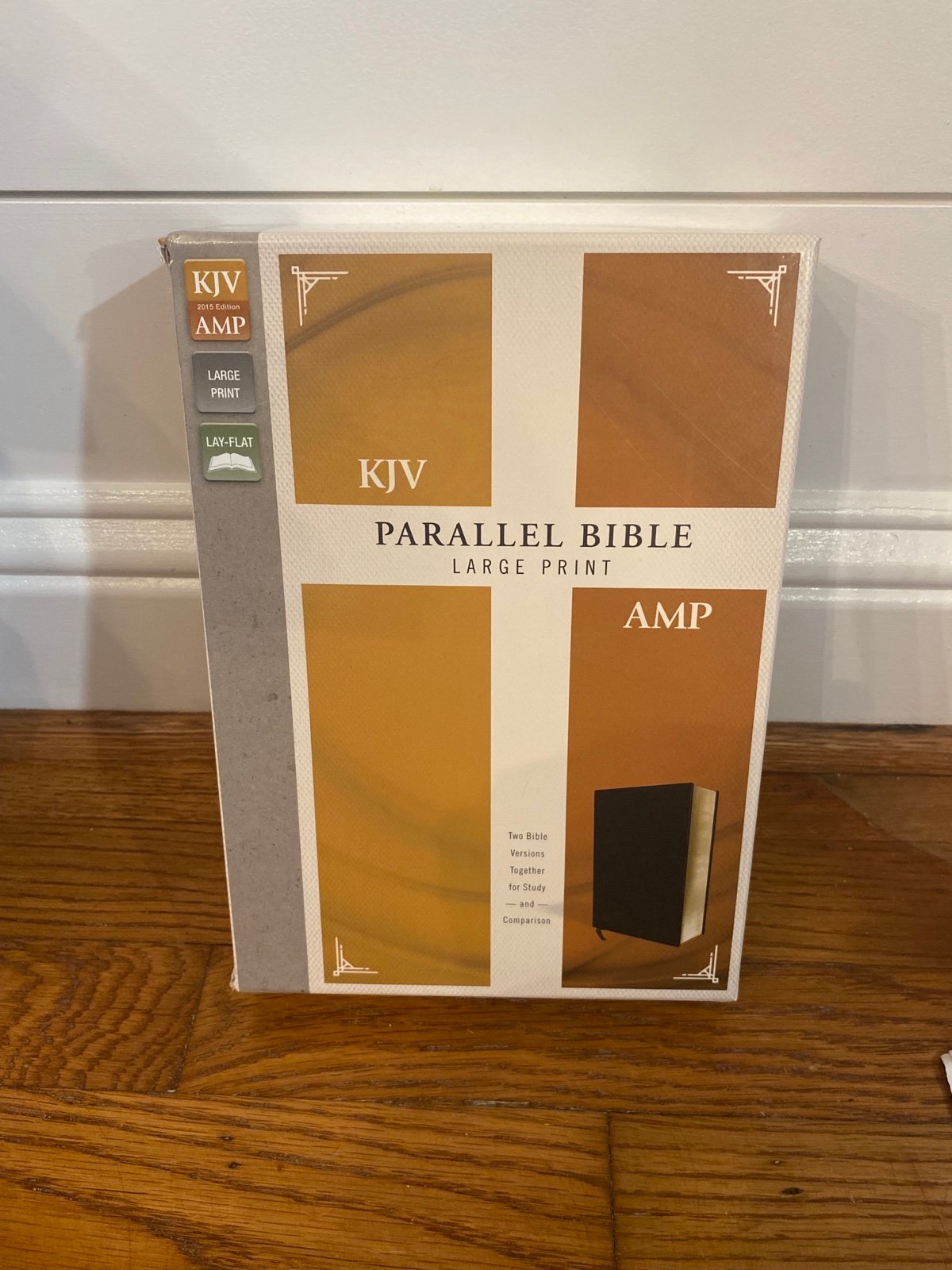 KJV, Amplified, Parallel Bible, Large Print, Bonded Leather Black Red Letter