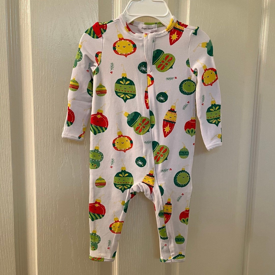 Angel Dear Shiny Bright Ornaments Bamboo Zipper Romper Size 0-3 Months NWT