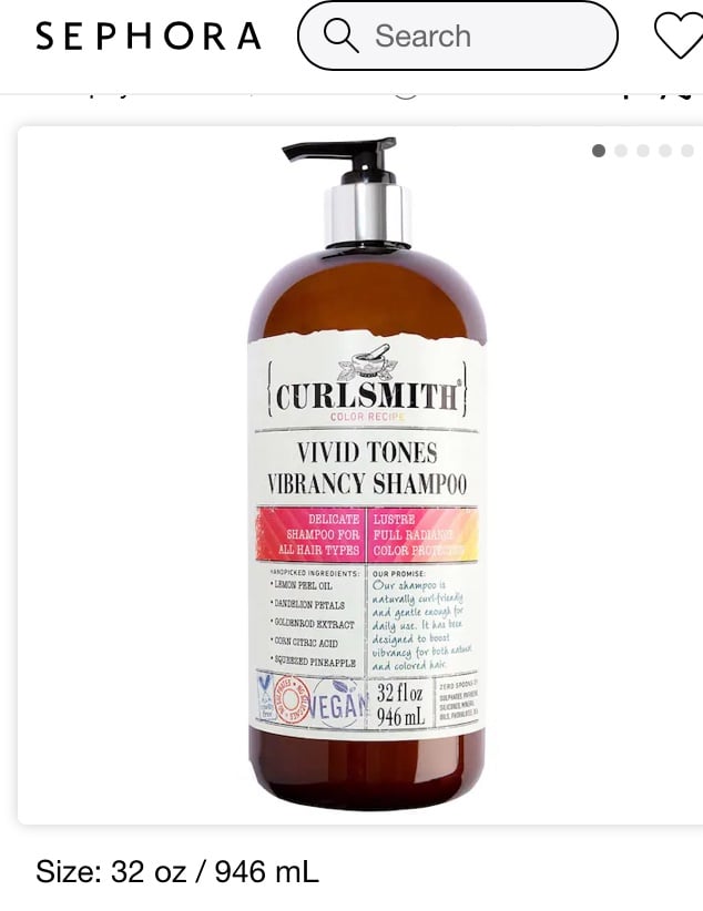 Curlsmith Vivid Tones vibrancy shampoo 32 fl Oz