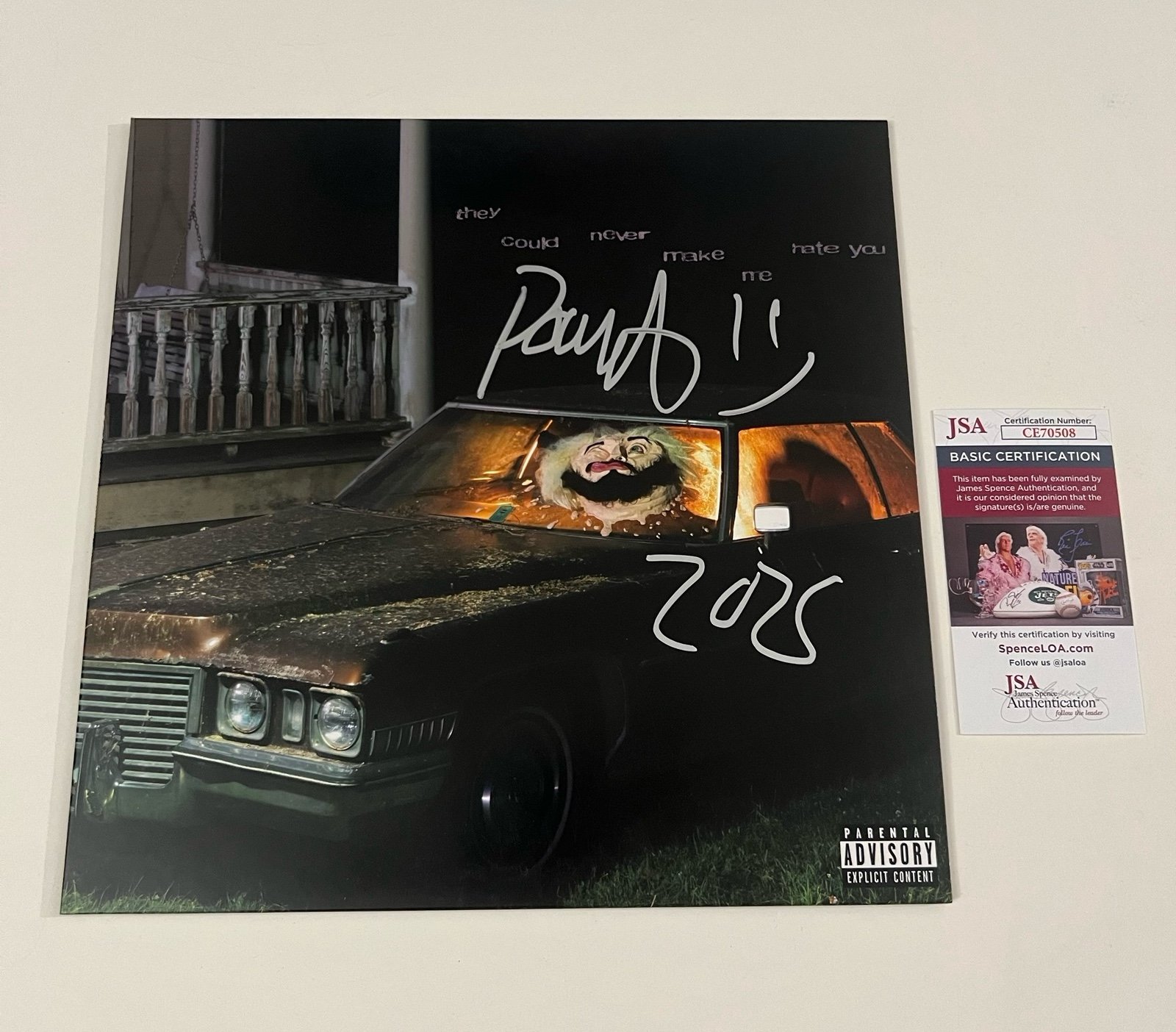 POUYA SIGNED THEY COULD NEVER MAKE ME HATE YOU VINYL RECORD WITH JSA COA