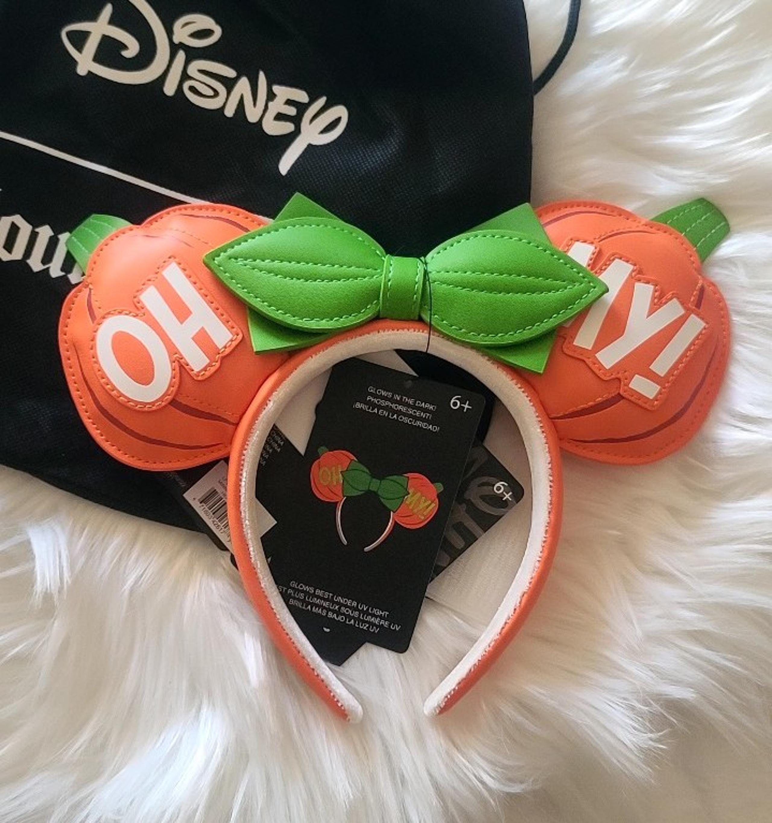 Halloween pumkin minnie ears