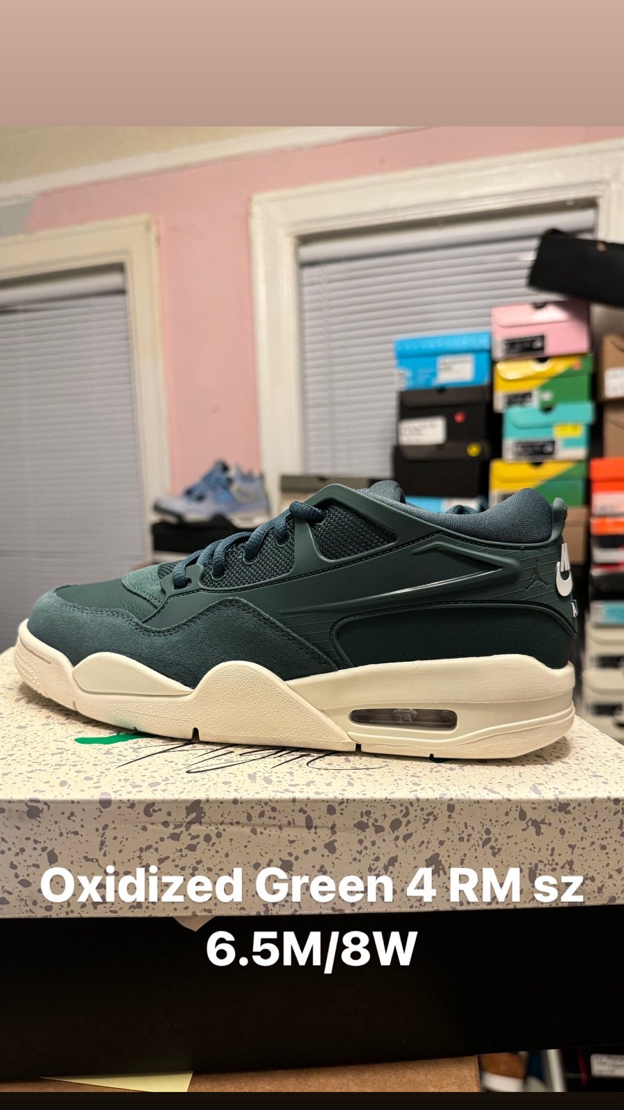 Wmns Air Jordan 4 RM “Oxidized Green” size 8W/6.5M