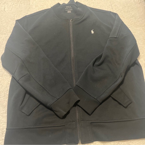 Polo by Ralph Lauren Black Zip Up Sweater size XL