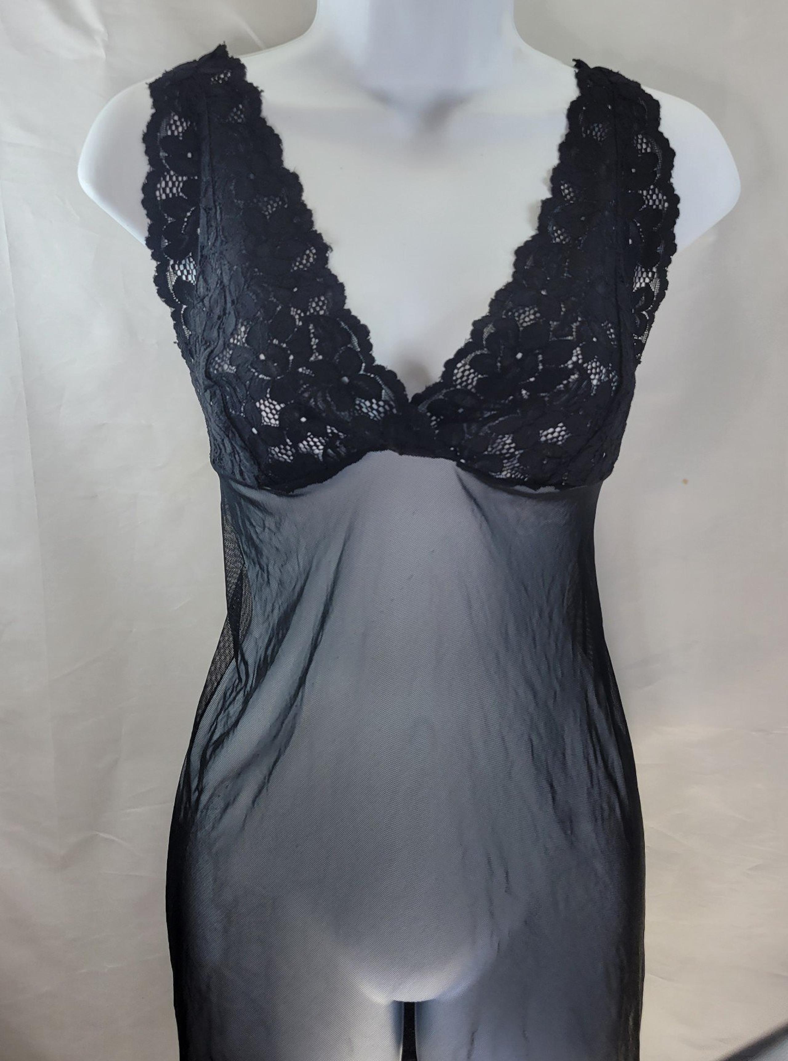 Avon black lace lingerie size large
