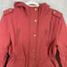 NEW Women's Sherpa Lined Quilted Jacket Red Hooded Coat by Eden Society Size S