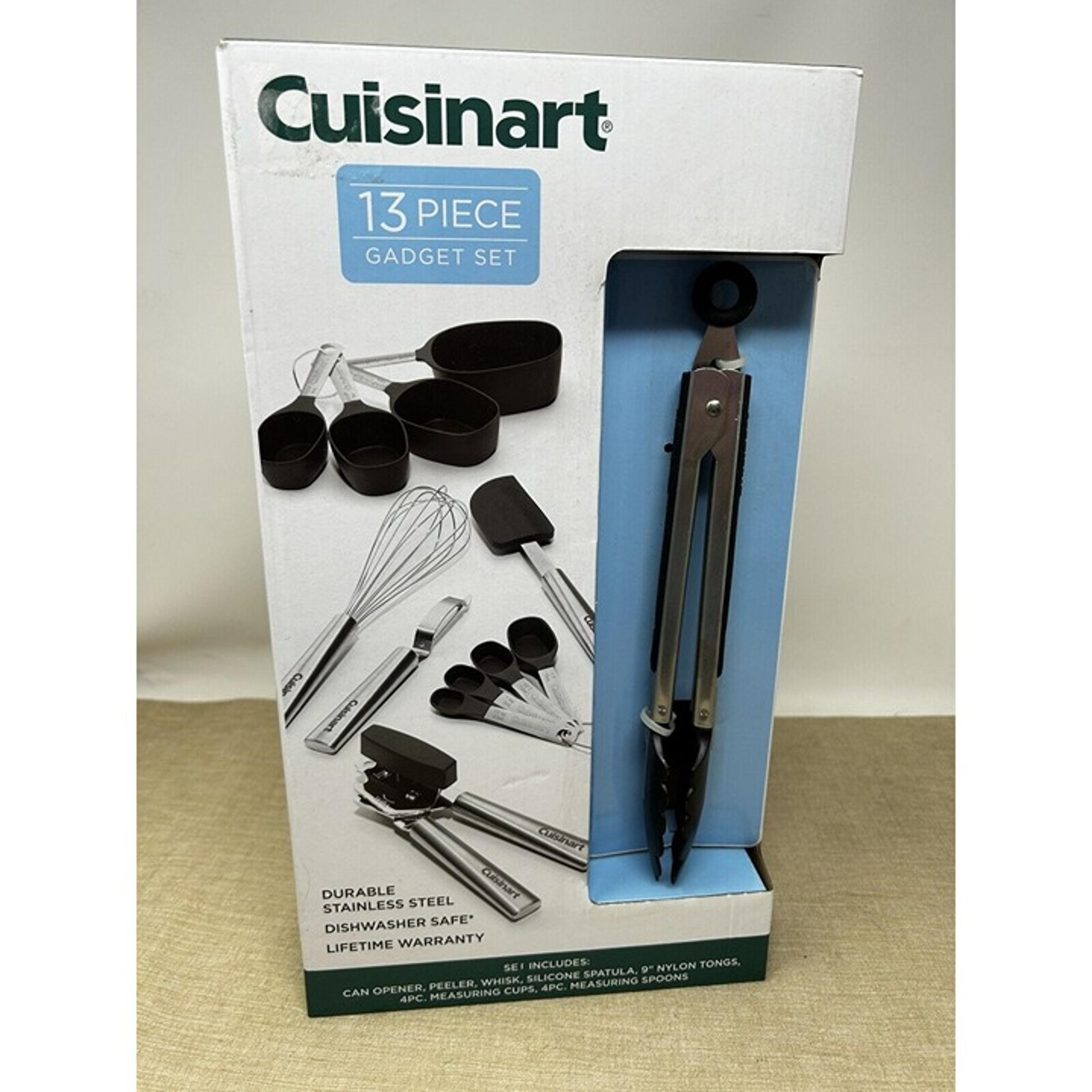 Cuisinart 13 Piece Kitchen Gadget Utensil Set NIB Stainless Steel Silicone spoon