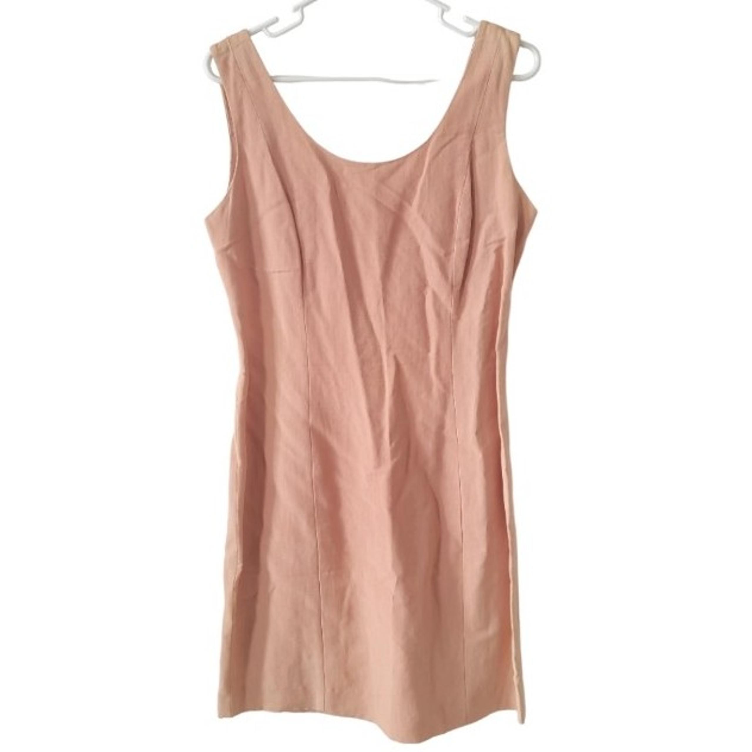 NWOT The Limited Peach-Orange Simple Midi Dress Spring/Summer Scoop Neck Size 10
