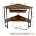 Triangle Study Desk Corner Computer Desk Home with Charging Station