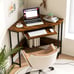 Triangle Study Desk Corner Computer Desk Home with Charging Station