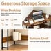 Triangle Study Desk Corner Computer Desk Home with Charging Station