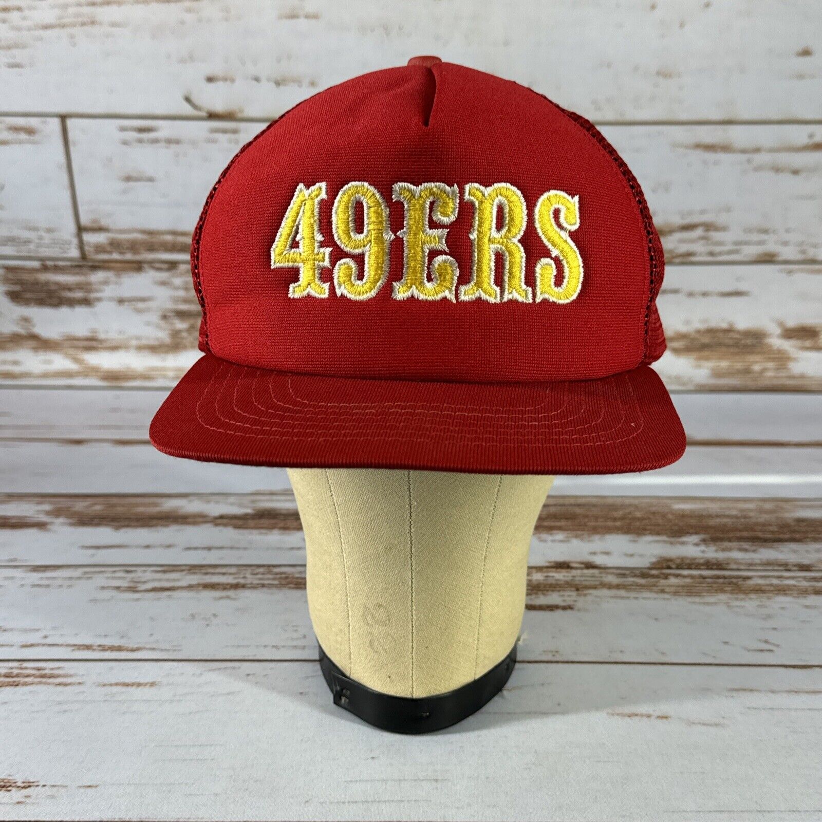 MENS New VINTAGE 80'S 90'S NEW ERA SAN FRANCISCO 49ERS NINER TRUCKER HAT NFL USA