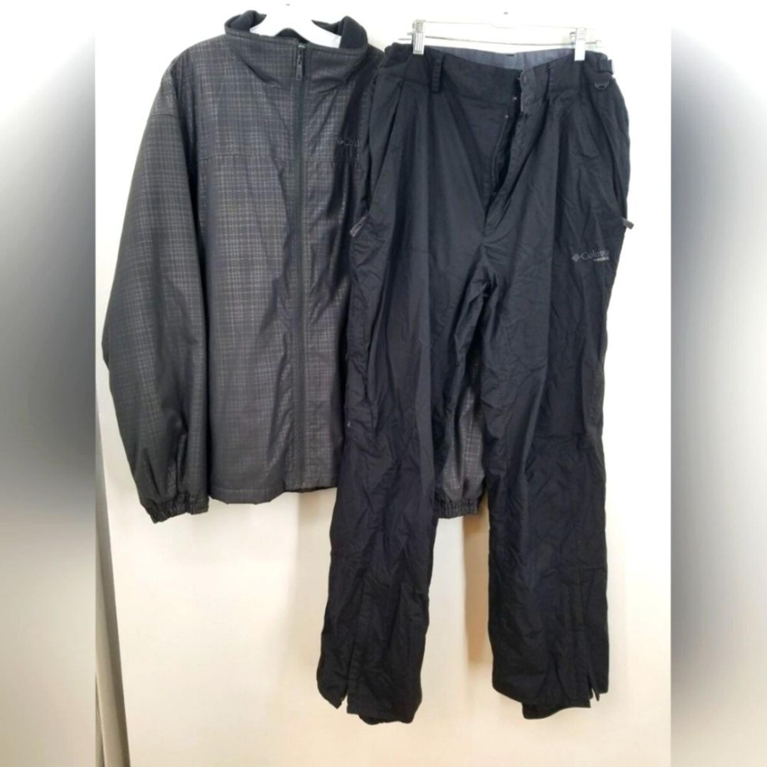 2 Columbia Ski Snowboarding Black Jacket & Pants Men Size XL