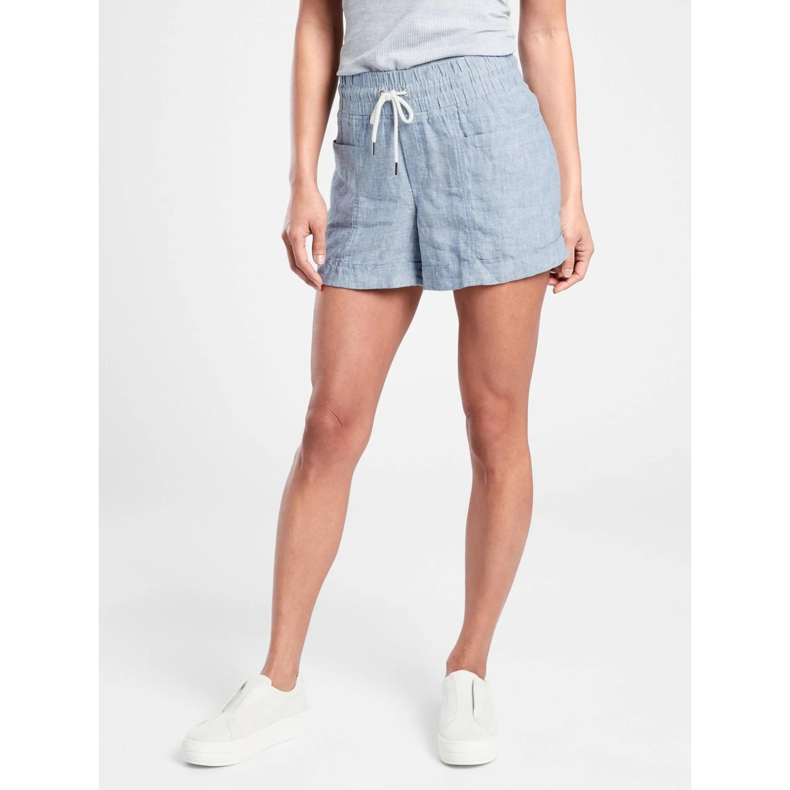Athleta blue Cabo Linen 4 Short
