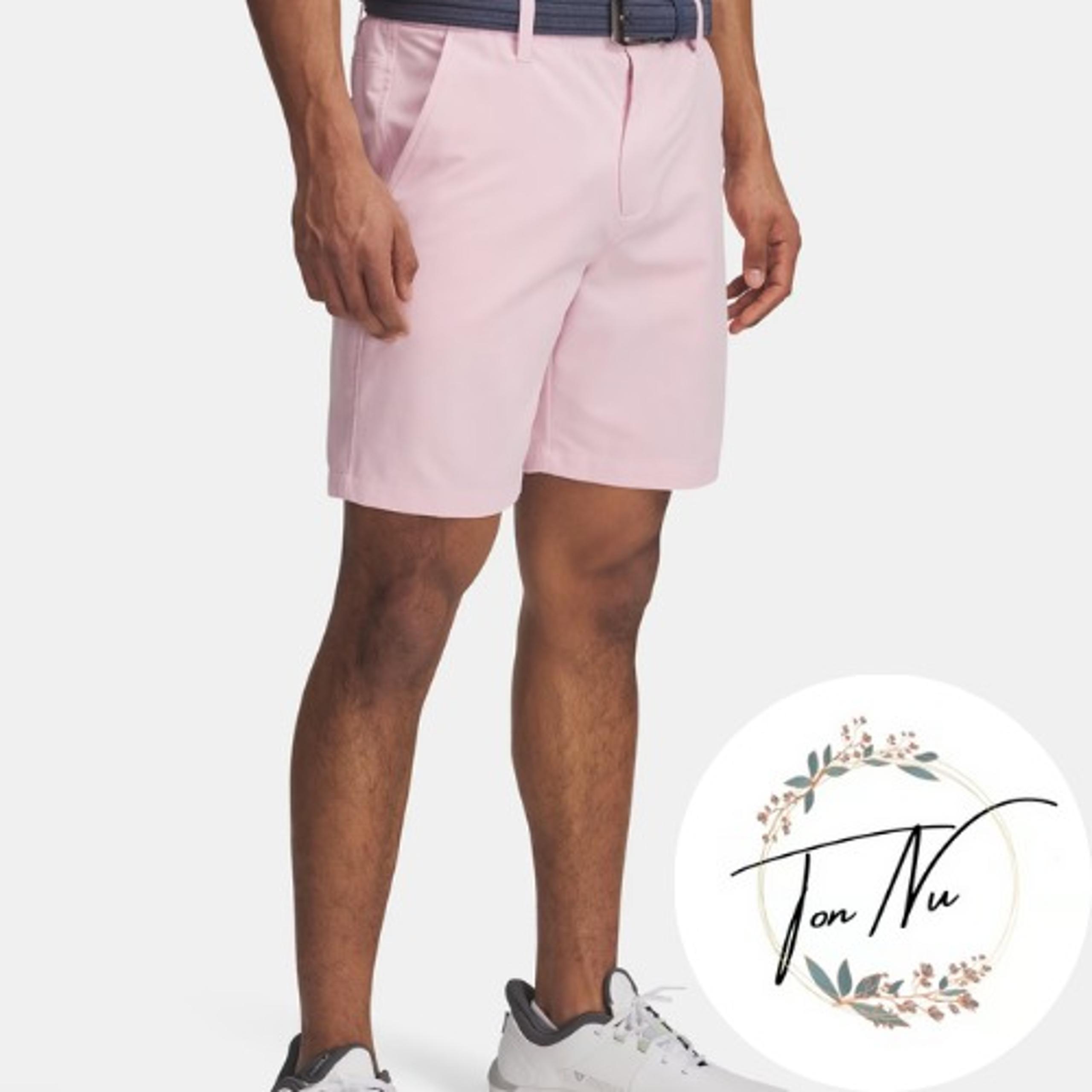 NWT UA Drive Men's 8" Shorts |Prime Pink/Halo Gray-647 Sz: 36 UND70
