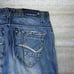 Parish Skate Jeans Relaxed Fit Medium Wash Denim Distressed Button Fly