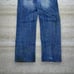 Parish Skate Jeans Relaxed Fit Medium Wash Denim Distressed Button Fly