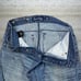 Parish Skate Jeans Relaxed Fit Medium Wash Denim Distressed Button Fly