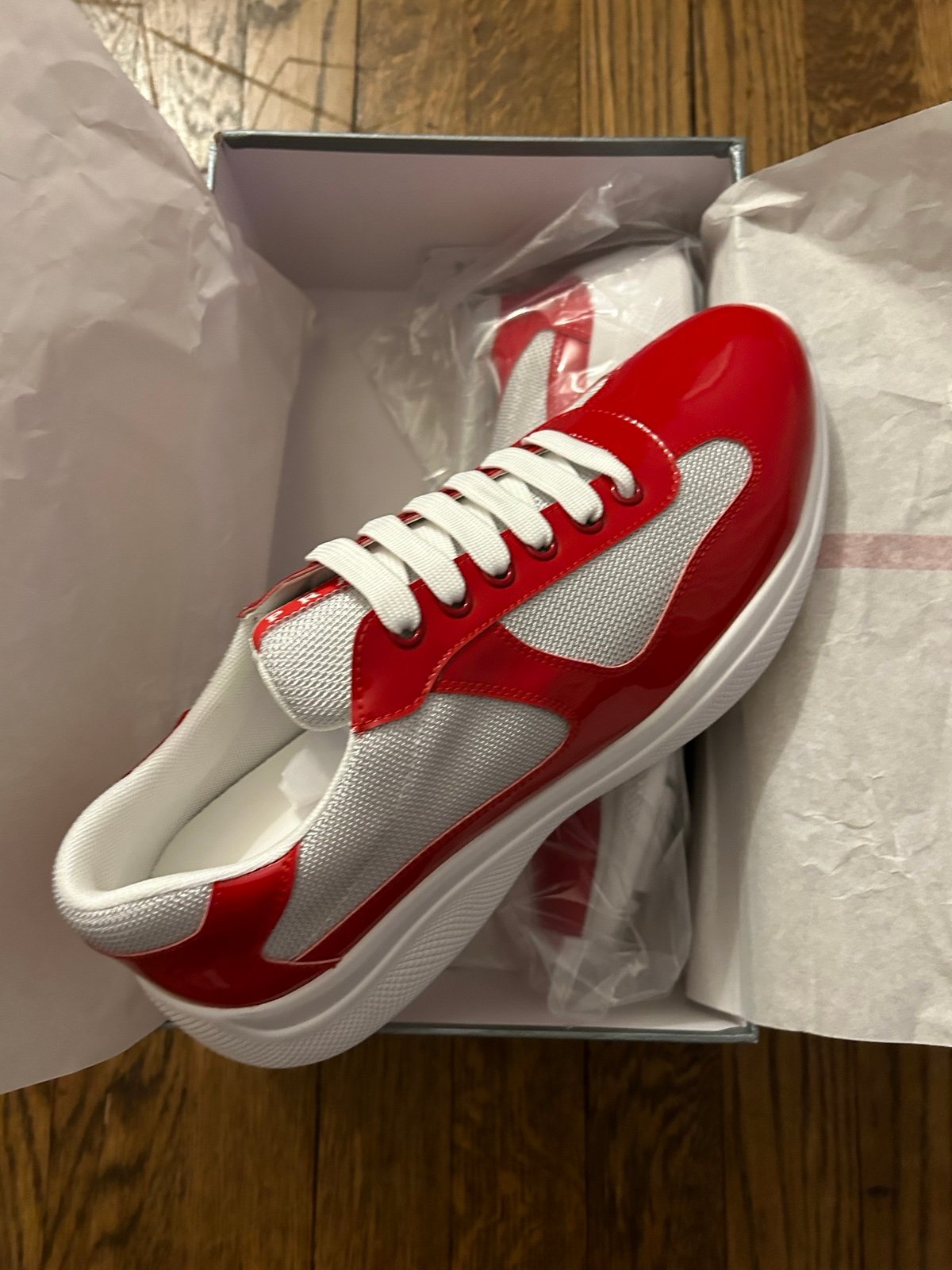 Prada American cup size 10.5 / 11 red