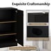 33.5 Storage Cabinet Modern Kitchen Cupboard, Black