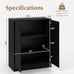 33.5 Storage Cabinet Modern Kitchen Cupboard, Black