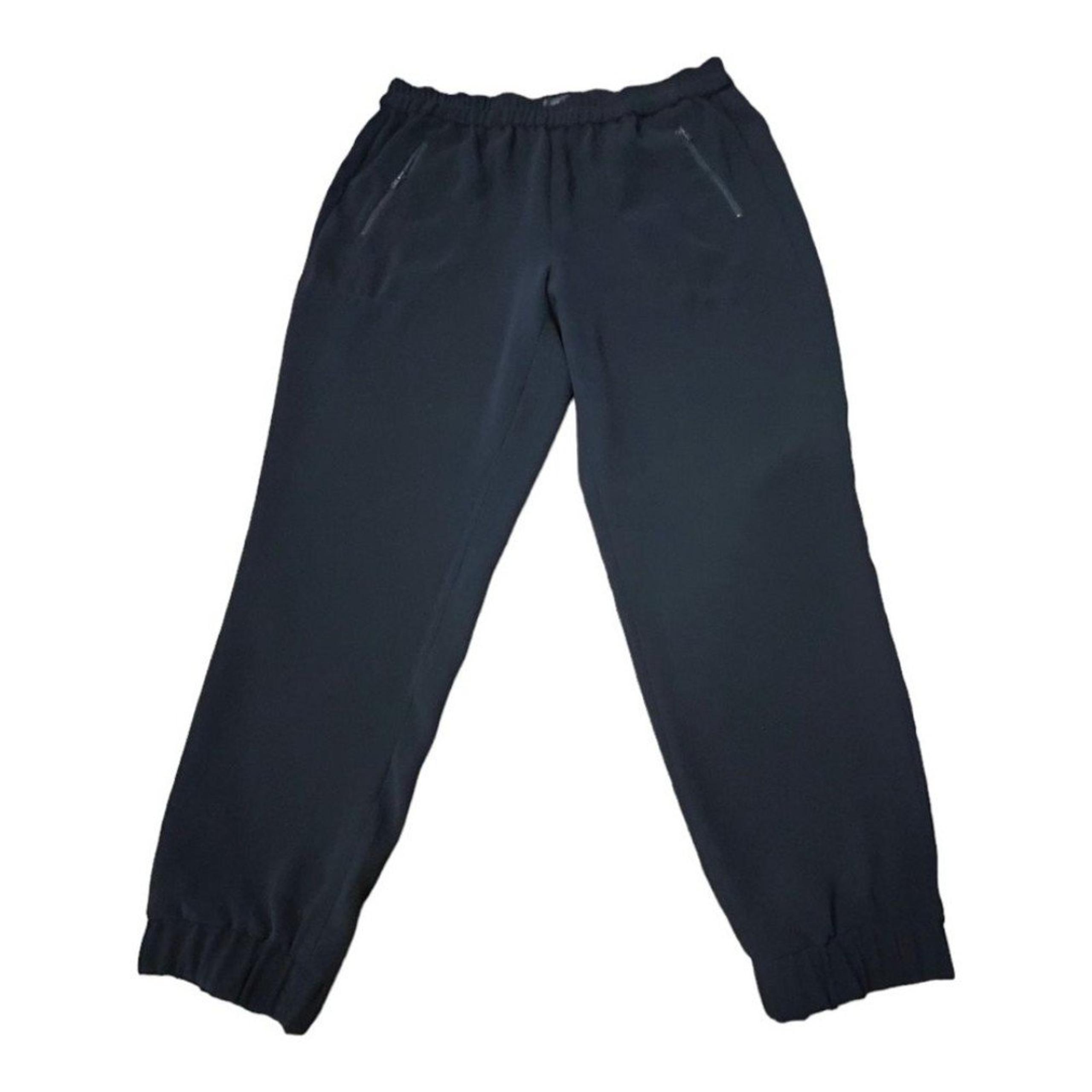 J.Crew Turner Pull On Jogger Black Dress Pant Cuff Ankle Women’s Size 12