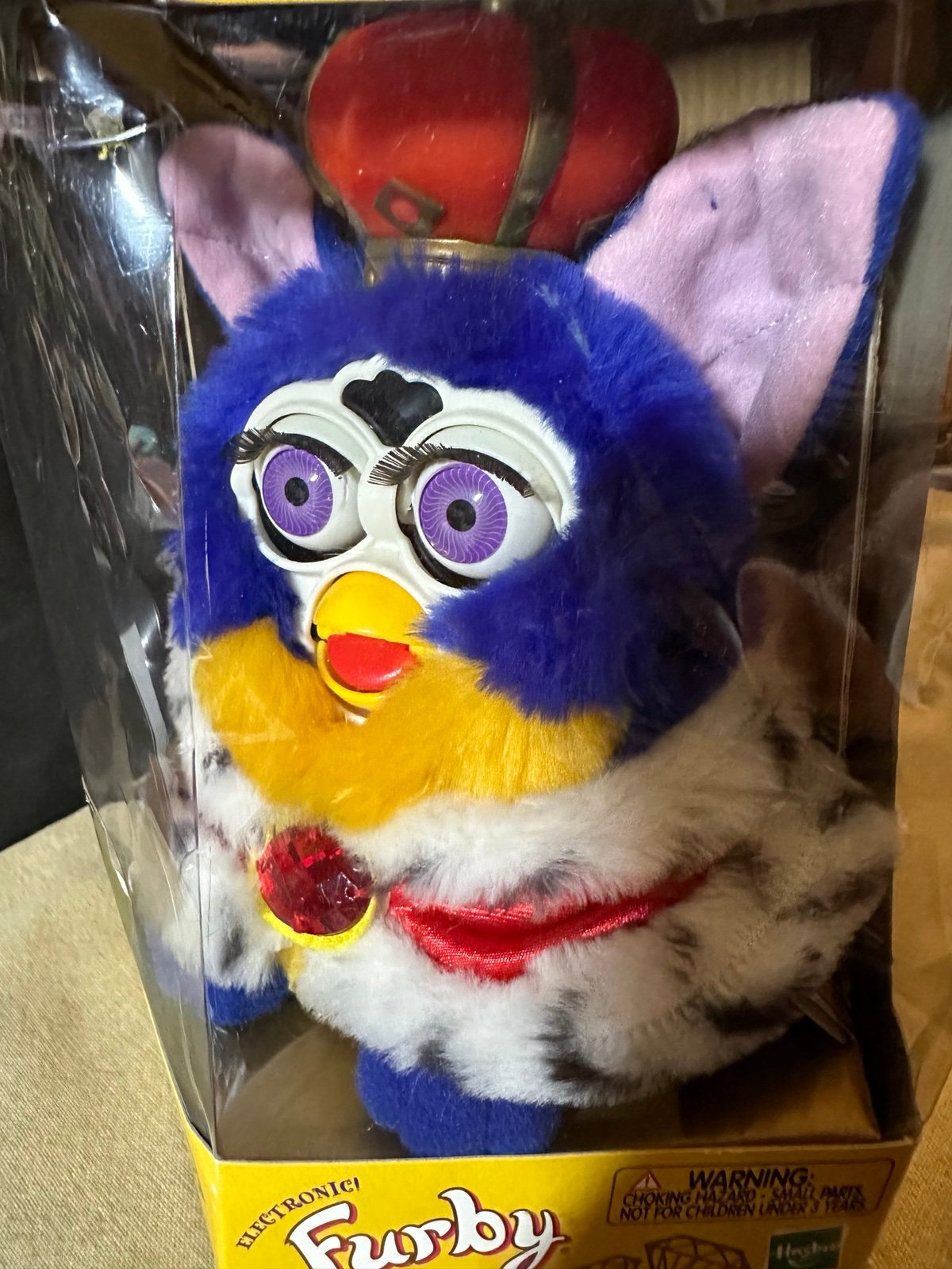 Very RARE Vintage 1998 LE King Furby w/Purple eyes