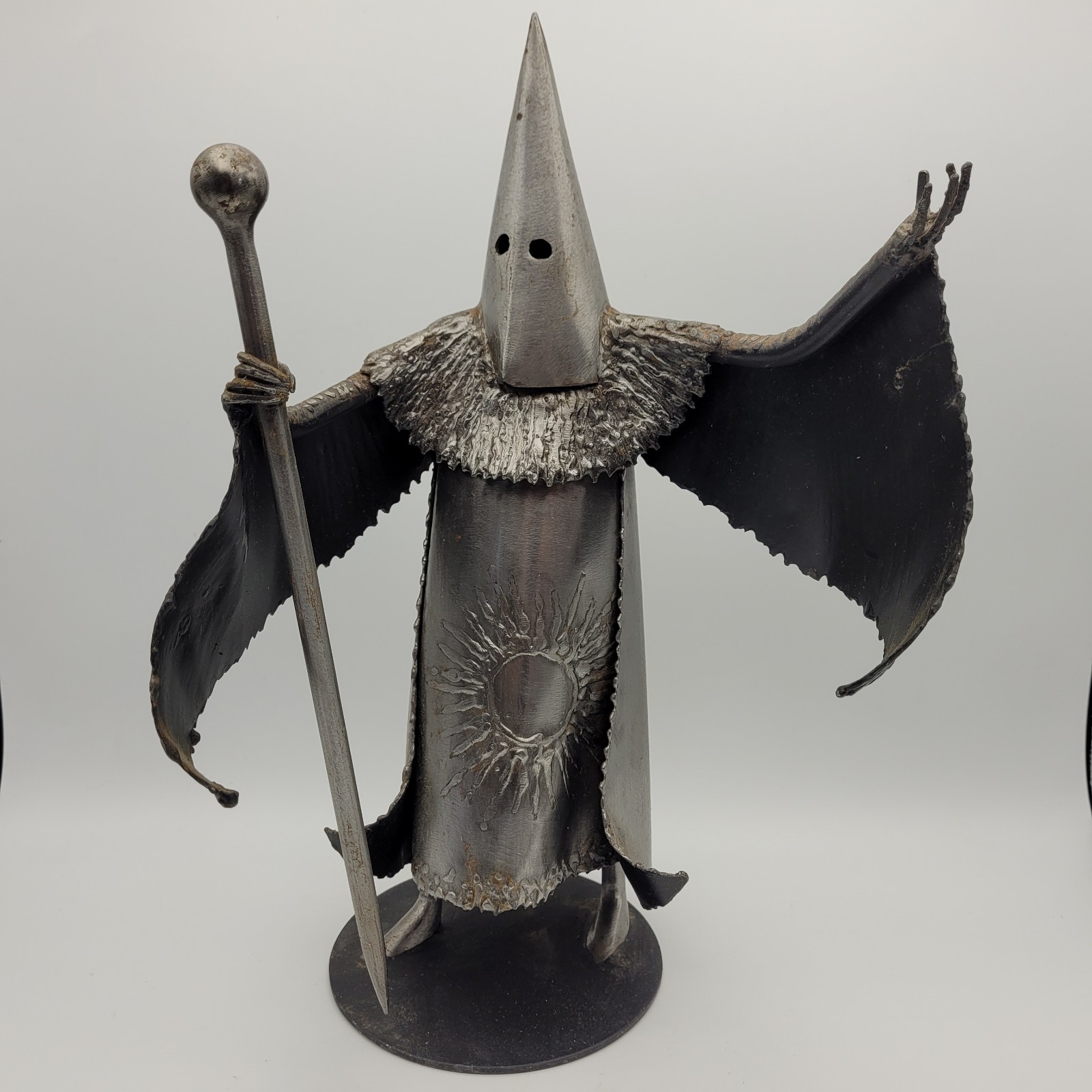 Ron Lyon Metal Sculpture Reaper designer of Frightknight Knightmare 1980s 13"