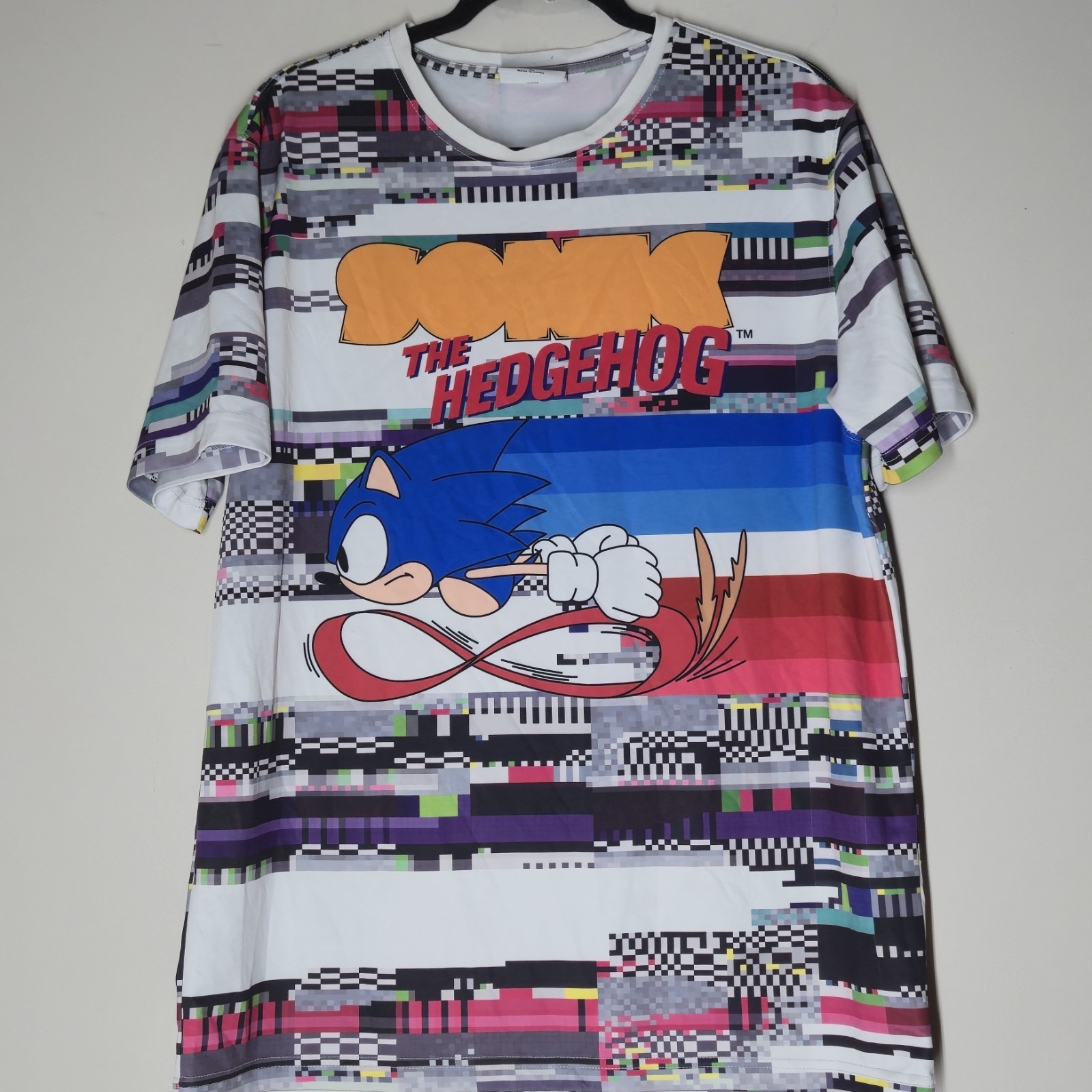 VINTAGE SONIC THE HEDGEHOG XL SHIRT SEGA VIDEOGAME ALL OVER PRINT AOP GAME