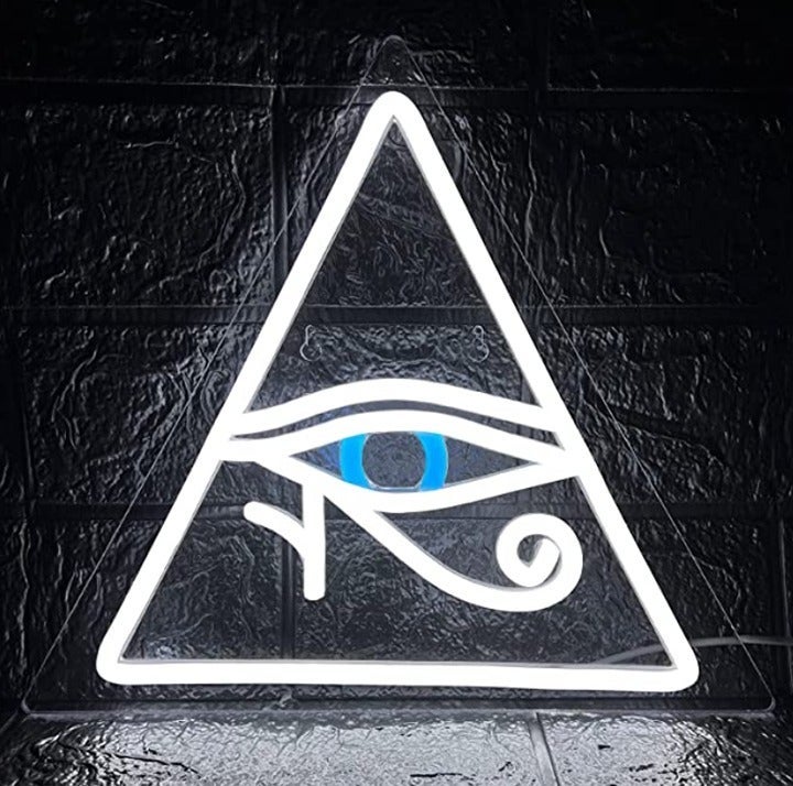 Vivid Bright Cool White Shining Pyramid Eye LED Night Light Room Wall Decor