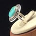 Turquoise Ring Vintage Unsigned Sterling Silver Size 5.25