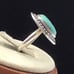 Turquoise Ring Vintage Unsigned Sterling Silver Size 5.25