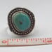 Turquoise Ring Vintage Unsigned Sterling Silver Size 5.25