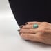 Turquoise Ring Vintage Unsigned Sterling Silver Size 5.25