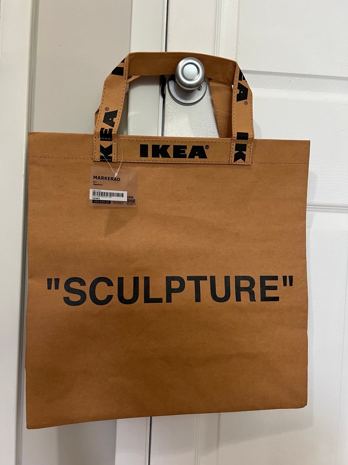 Off-White Virgil Abloh x IKEA “SCULPTURE” bag