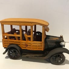 VINTAGE CAST IRON MODEL T WOODY FORD SEDAN BUS TAXI