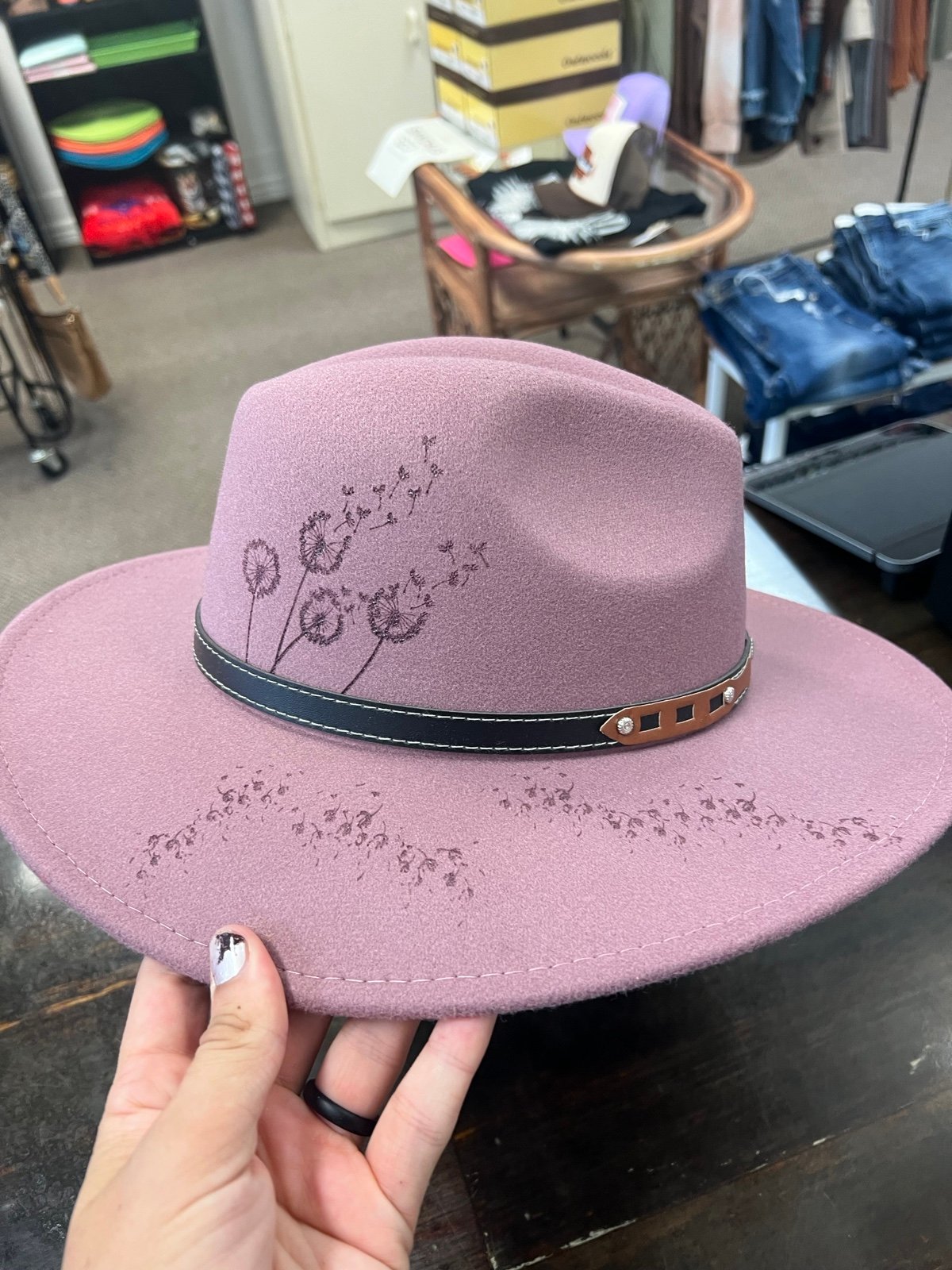 Lilac Dandelion Burn Hat