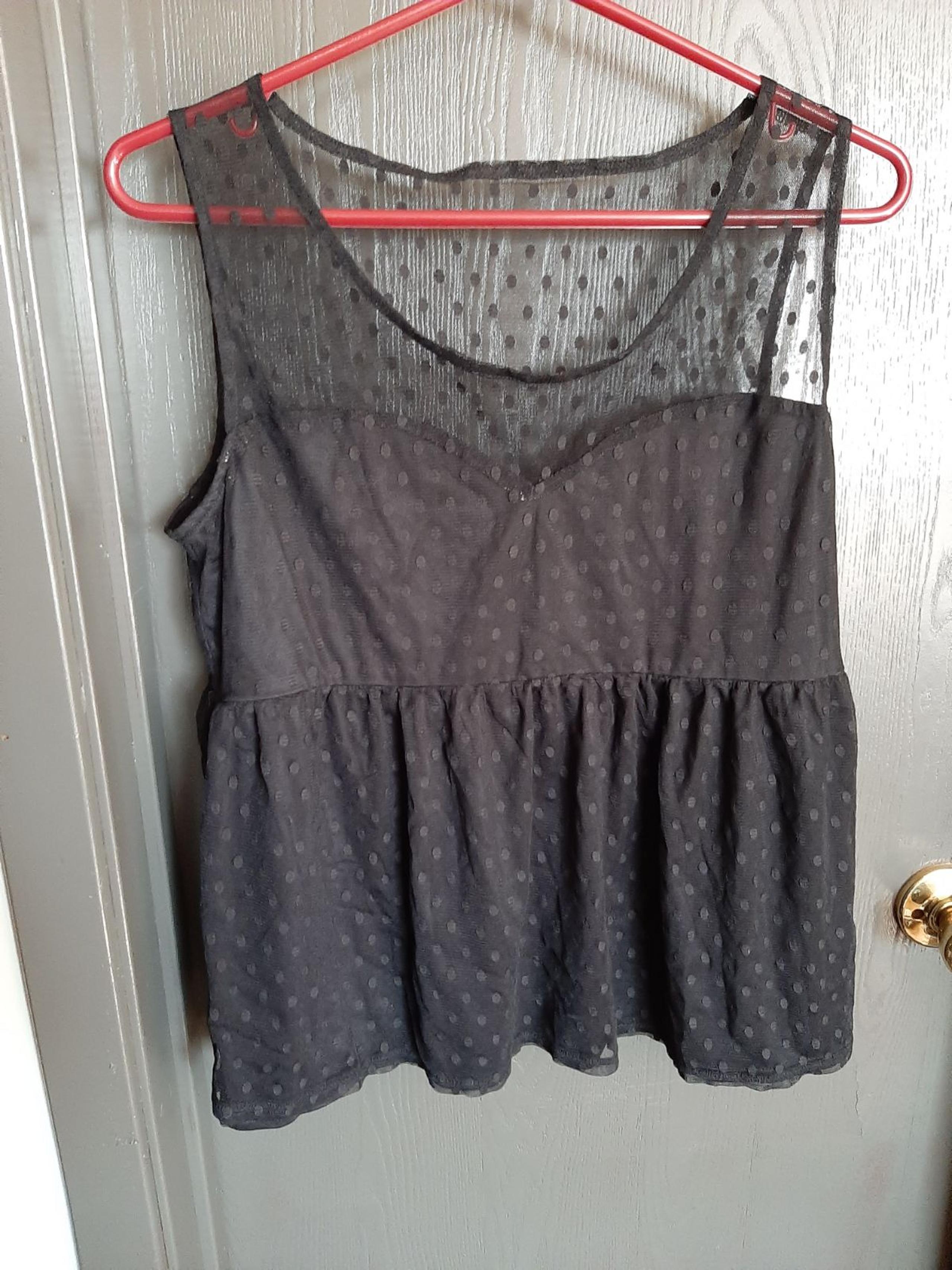 Torrid mesh polka dot shirt