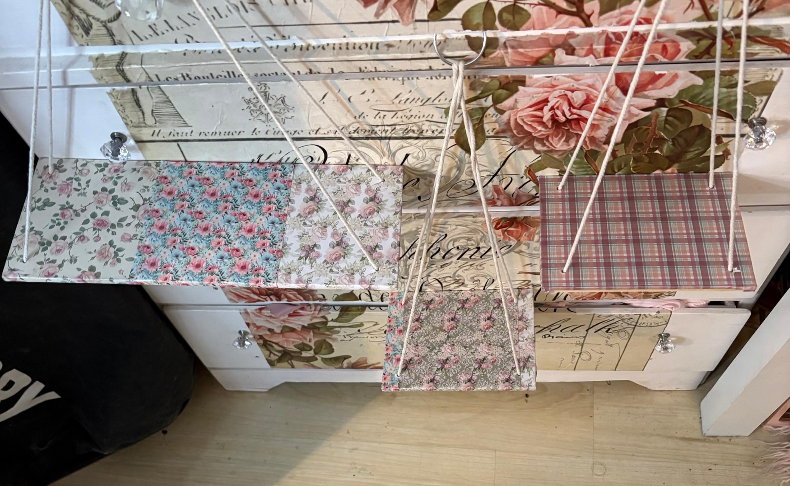 Newly Made Shabby Chic Hanging Shelves -3