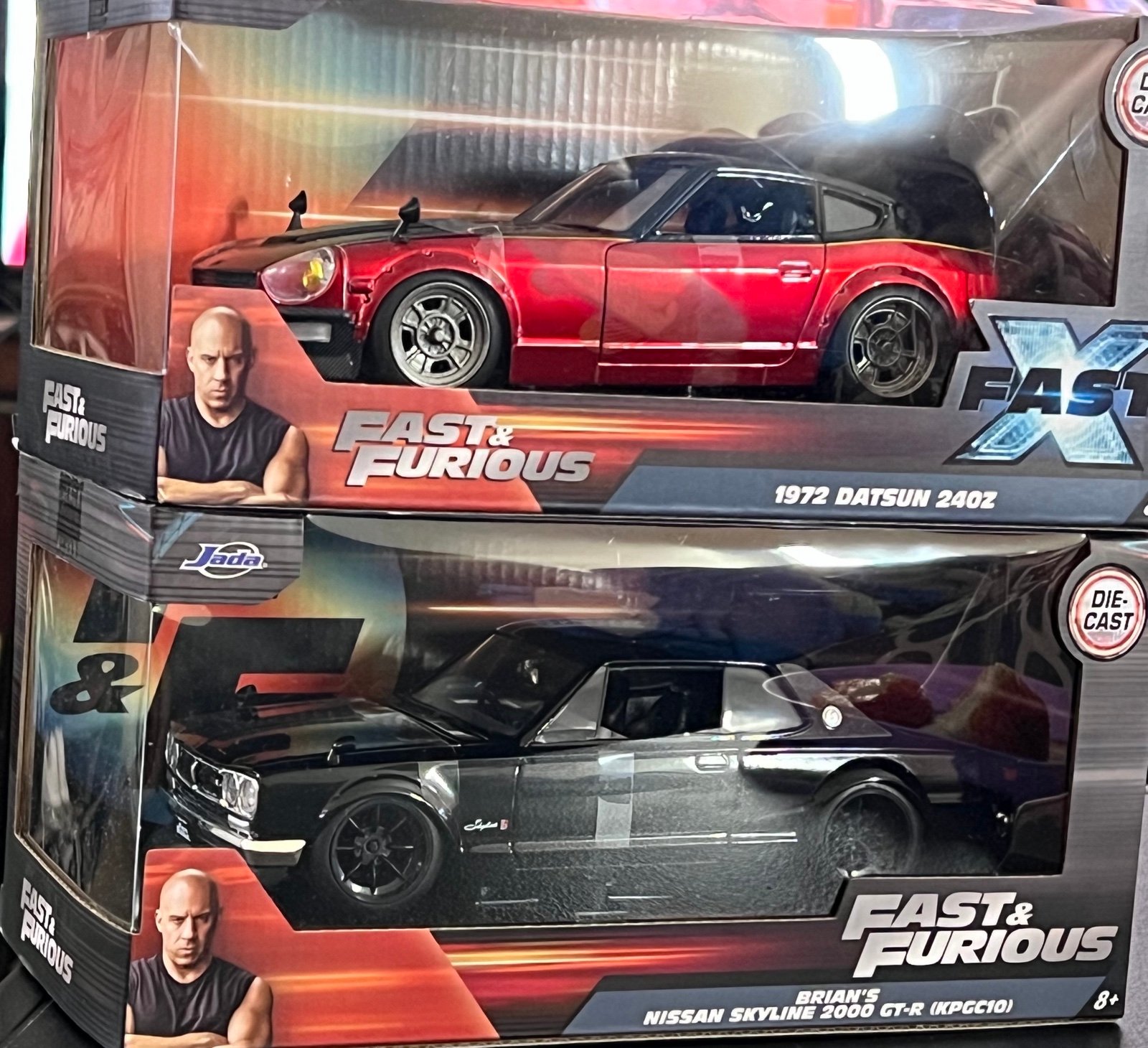 Jada 1972 Datsun 240Z Nissan Skyline 2000 GT-R fast & furious set of 2 1:24