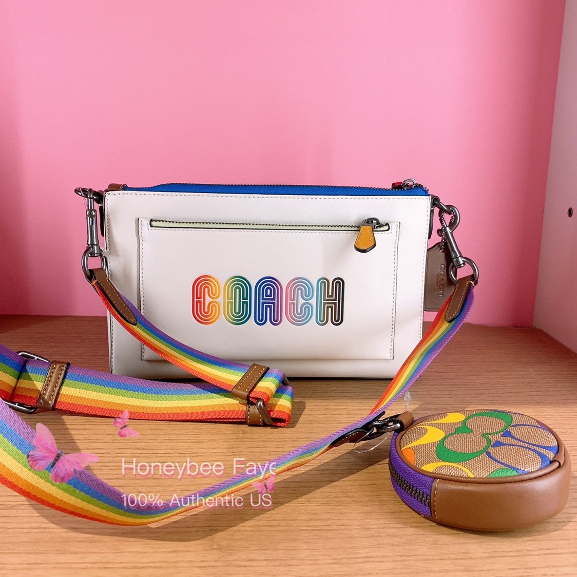 Coach men Holden Crossbody With Rainbow Coach