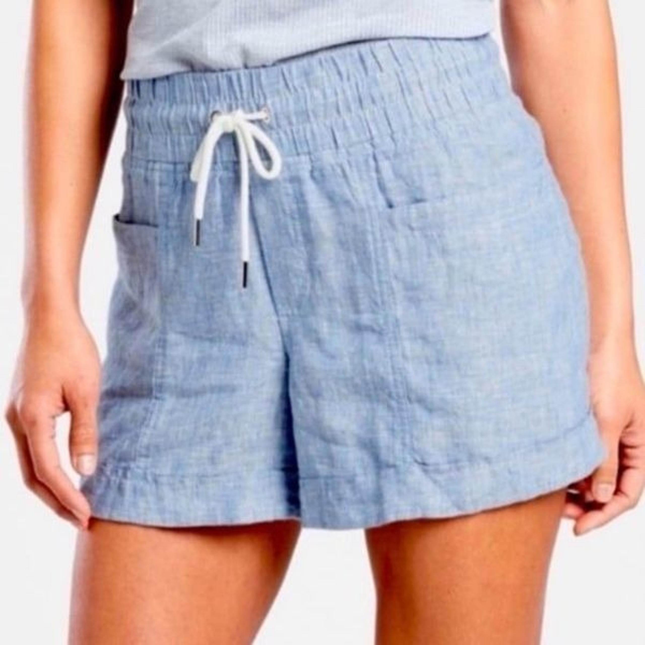 Athleta 100% Linen Cabo pull on shorts