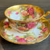 2 Sets Royal Chelsea Golden Rose 2 Teacups & 2 Saucers