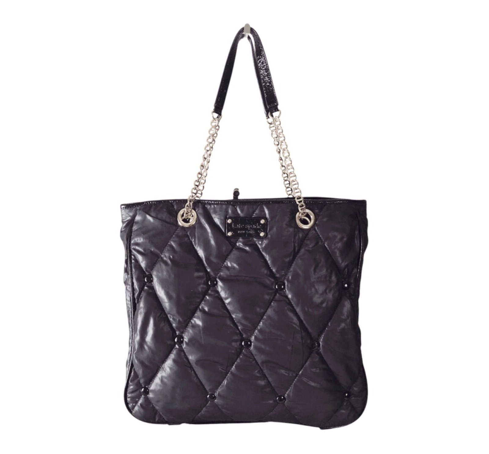 Kate Spade black quilted tote