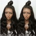 Wavy curly natural looking lacefront wig