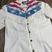 Vintage Roughrider USA Stars Fringe Western Button Up Shirt Junior Women’s Small