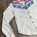 Vintage Roughrider USA Stars Fringe Western Button Up Shirt Junior Women’s Small